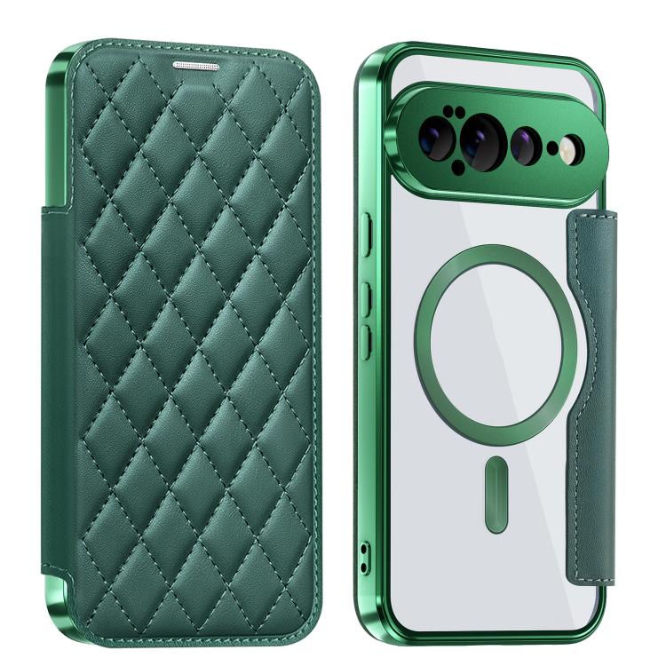 Shield Magsafe RFID Anti-theft Rhombus Leather Phone Case, For Google Pixel 11 Pro XL, For Google Pixel 11, For Google Pixel 11 Pro, For Google Pixel 10a, For Google Pixel 10 Pro XL, For Google Pixel 9 Pro XL, For Google Pixel 9 Pro, For Google Pixel 9...