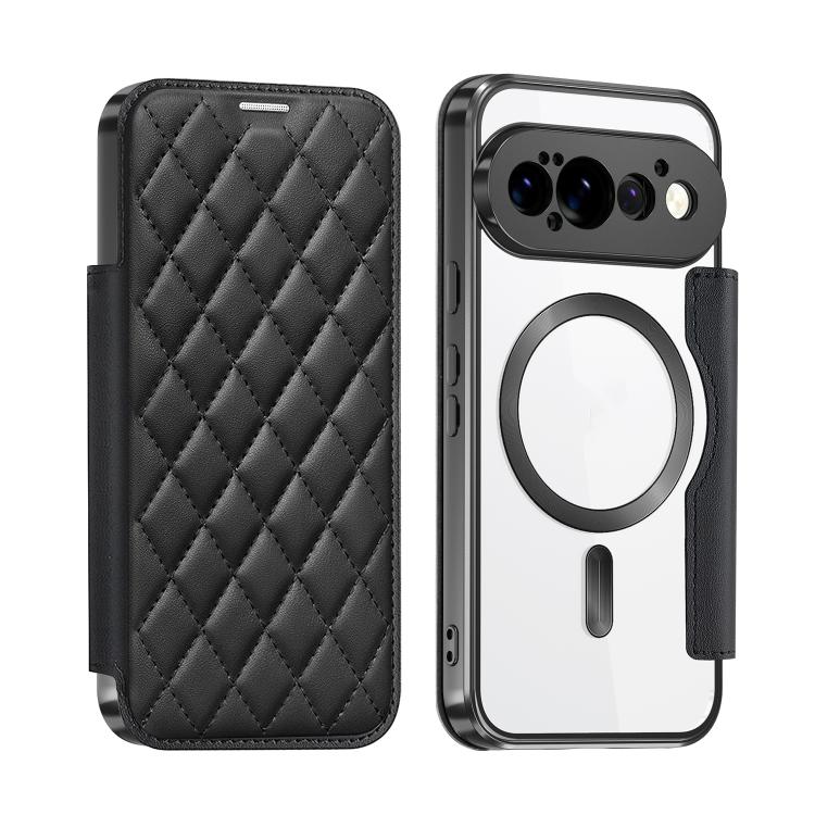 Shield Magsafe RFID Anti-theft Rhombus Leather Phone Case, For Google Pixel 11 Pro XL, For Google Pixel 11, For Google Pixel 11 Pro, For Google Pixel 10a, For Google Pixel 10 Pro XL, For Google Pixel 9 Pro XL, For Google Pixel 9 Pro, For Google Pixel 9...