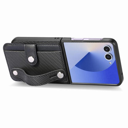 Wristband Kickstand Card Wallet Back Cover Phone Case, For Galaxy Z Flip8 5G, For Galaxy Z Flip7 5G, For Galaxy Z Flip6, For Galaxy Z Fold6