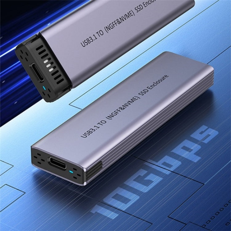 S186 Aluminum Alloy NVME M.2 External Hard Drive Enclosure USB3.1 10Gbps SATA SSD Case, S186