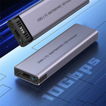 S186 Aluminum Alloy NVME M.2 External Hard Drive Enclosure USB3.1 10Gbps SATA SSD Case, S186