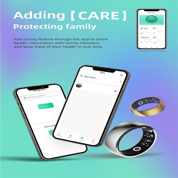 R09M SIZE 18 Smart Ring, Support Health Monitoring / Care For Families
