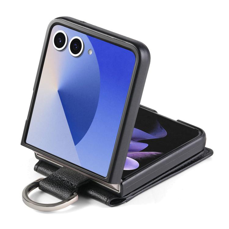 Litchi Texture Leather Ring Wallet Phone Case, For Galaxy Z Flip8 5G, For Galaxy Z Flip7 5G, For Galaxy Z Flip6, For Galaxy Z Flip5