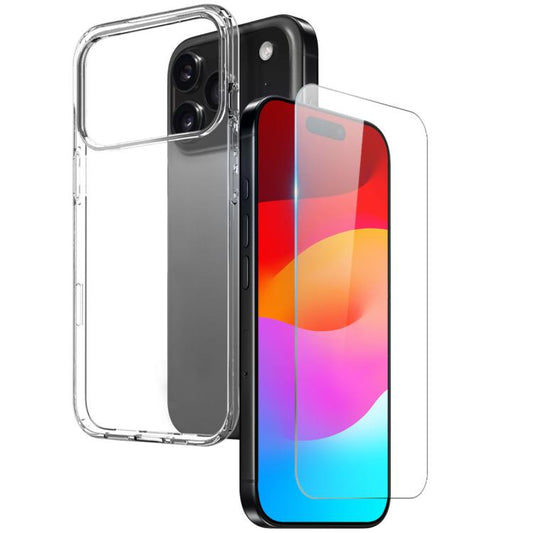 NORTHJO 2 in 1 TPU Phone Case Screen Protector Tempered Glass Film, For iPhone 18 Pro / 17 Pro, For iPhone 18 Pro Max / 17 Pro Max, For iPhone 17e / 16e, For iPhone 17, For iPhone Air, For iPhone 16 Pro Max, For iPhone 16 Pro, For iPhone 16 Plus