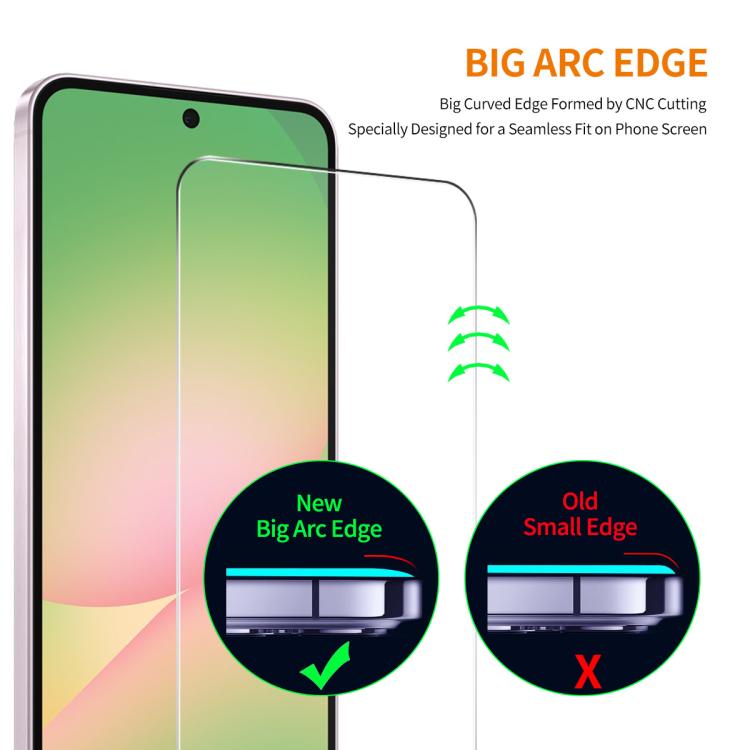 2pcs ENKAY 9H Big Arc Edge High Aluminum-silicon Tempered Glass Film, For Galaxy M47 5G, For Galaxy Z Fold8 5G Outer Screen, For Galaxy Z Fold8 Ultra 5G Outer Screen, For Galaxy Z Flip8 5G Outer Screen, For Galaxy A57 5G, For Galaxy A37 5G             ...