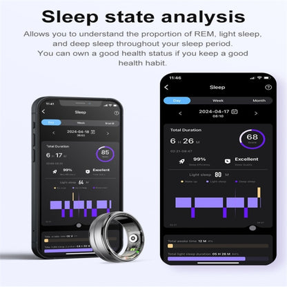 R06 SIZE 12 Smart Ring, Support Heart Rate / Blood Oxygen / Sleep Monitoring / Multiple Sports Modes