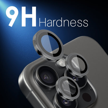 NORTHJO 2 Sets 6pcs Camera Lens Protector Cover Metal Ring Film, For iPhone 16 Pro / Pro Max
