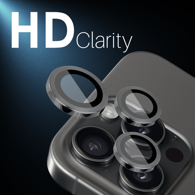 NORTHJO 2 Sets 6pcs Camera Lens Protector Cover Metal Ring Film, For iPhone 16 Pro / Pro Max