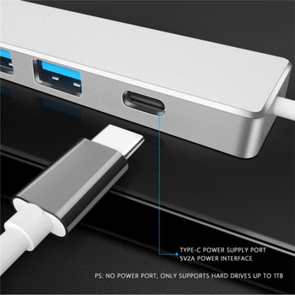ADS-301C USB-C / Type-C to USB-C + USB 3.0 + 3 x USB 2.0 Expander HUB, ADS-301C(Grey), ADS-301C(Silver)