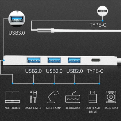ADS-301C USB-C / Type-C to USB-C + USB 3.0 + 3 x USB 2.0 Expander HUB, ADS-301C(Grey), ADS-301C(Silver)
