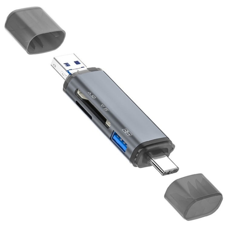 ADS-307 Adaptateur OTG de transfert de données USB / Type-C / Micro Plug Lecteur de carte SD TF U-Disk, ADS-307