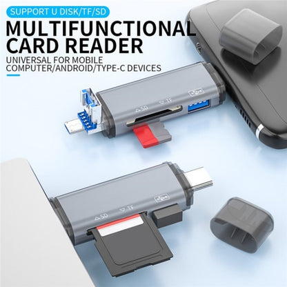 ADS-307 Adaptateur OTG de transfert de données USB / Type-C / Micro Plug Lecteur de carte SD TF U-Disk, ADS-307
