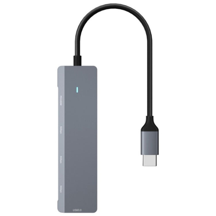 ADS-311C Support PD 100W Fast Charging Converter 5 Port Hub Type-C Hub Adapter, ADS-311C(Grey)