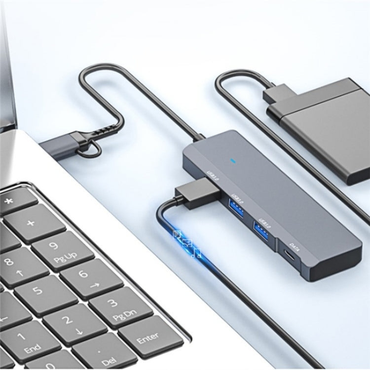 ADS-309D USB / Type-C to 3  x USB 3.0 + Type-C Data Port Expansion Hub Adapter, ADS-309D