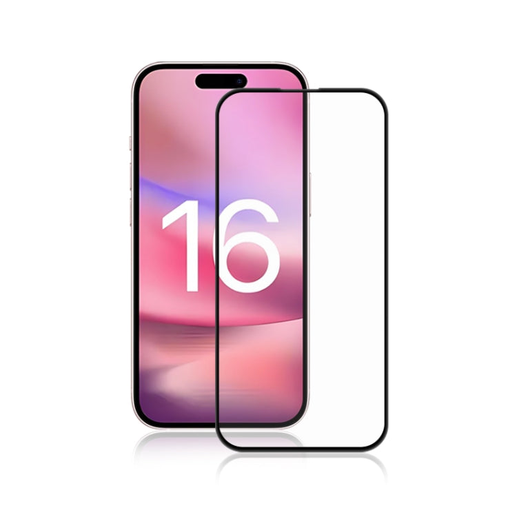 mocolo 2.5D Full Glue Full Cover Tempered Glass Film, For iPhone 16e, For iPhone 16 Pro, For iPhone 16 Plus, For iPhone 16, For iPhone 16 Pro Max