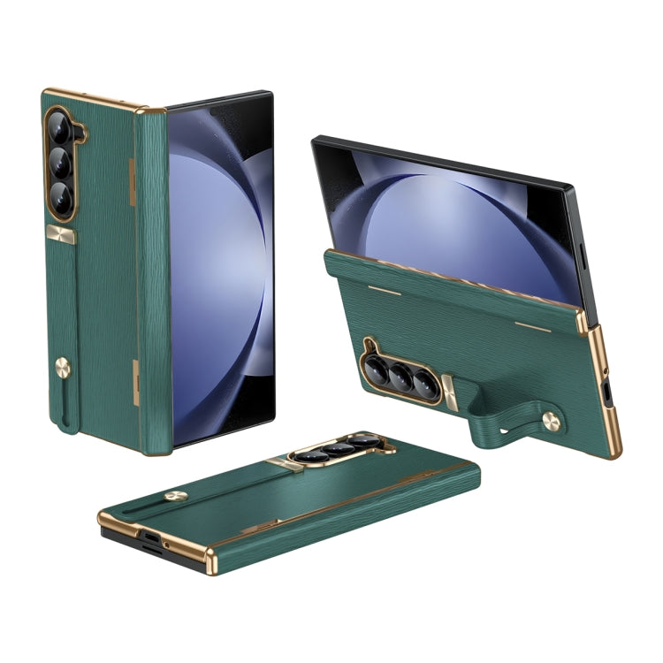 Retractable Wrist Strap Invisible Stand Phone Case, For Galaxy Z Fold8 Ultra 5G, For Galaxy Z Fold7, For Galaxy Z Fold6, For Galaxy Z Fold5, For Galaxy Z Fold4, For Galaxy Z Fold3