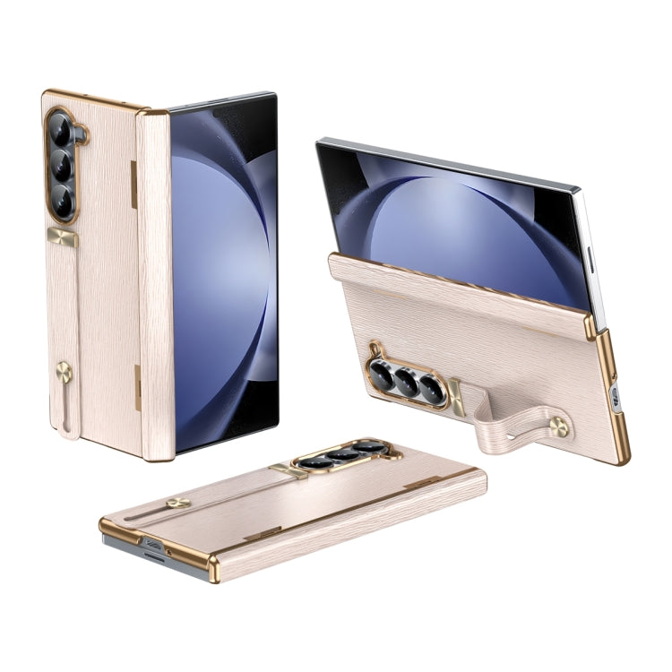 Retractable Wrist Strap Invisible Stand Phone Case, For Galaxy Z Fold8 Ultra 5G, For Galaxy Z Fold7, For Galaxy Z Fold6, For Galaxy Z Fold5, For Galaxy Z Fold4, For Galaxy Z Fold3