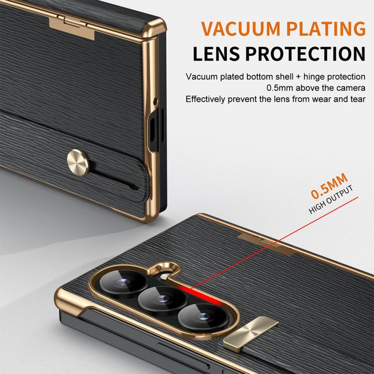 Retractable Wrist Strap Invisible Stand Phone Case, For Galaxy Z Fold8 Ultra 5G, For Galaxy Z Fold7, For Galaxy Z Fold6, For Galaxy Z Fold5, For Galaxy Z Fold4, For Galaxy Z Fold3