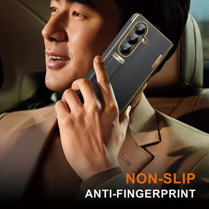 Retractable Wrist Strap Invisible Stand Phone Case, For Galaxy Z Fold8 Ultra 5G, For Galaxy Z Fold7, For Galaxy Z Fold6, For Galaxy Z Fold5, For Galaxy Z Fold4, For Galaxy Z Fold3