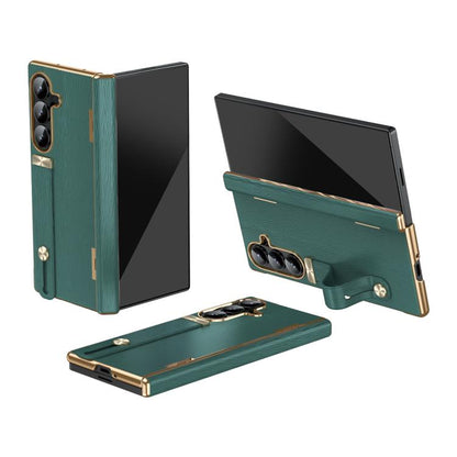 Retractable Wrist Strap Invisible Stand Phone Case, For Galaxy Z Fold8 Ultra 5G, For Galaxy Z Fold7, For Galaxy Z Fold6, For Galaxy Z Fold5, For Galaxy Z Fold4, For Galaxy Z Fold3