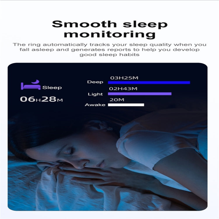 R03 SIZE 12 Smart Ring, Support Heart Rate / Blood Oxygen / Sleep / Multiple Sports Modes