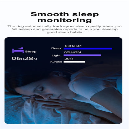 R03 SIZE 12 Smart Ring, Support Heart Rate / Blood Oxygen / Sleep / Multiple Sports Modes