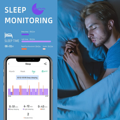 R11M SIZE 7 Smart Ring, Support Heart Rate / Blood Oxygen / Sleep / Multiple Sports Modes