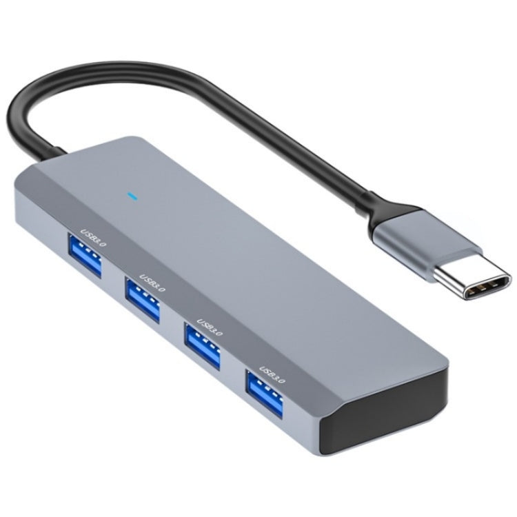 ADS-305C Aluminum Alloy Type-C to 4-Ports USB3.0 USB HUB Laptop Phone Adapter Splitter, ADS-305C