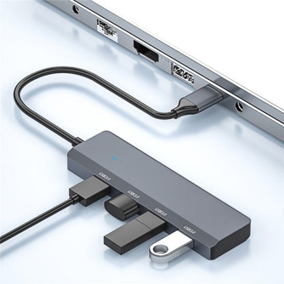 ADS-305C Aluminum Alloy Type-C to 4-Ports USB3.0 USB HUB Laptop Phone Adapter Splitter, ADS-305C