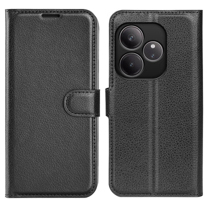 Litchi Texture Horizontal Flip Leather Phone Case with Holder, For Realme 13+ 5G, For Realme 13 Pro 5G, For Realme GT 6 5G, For Realme C85 5G / 15x 5G, For Realme 15 5G / 15 Pro 5G