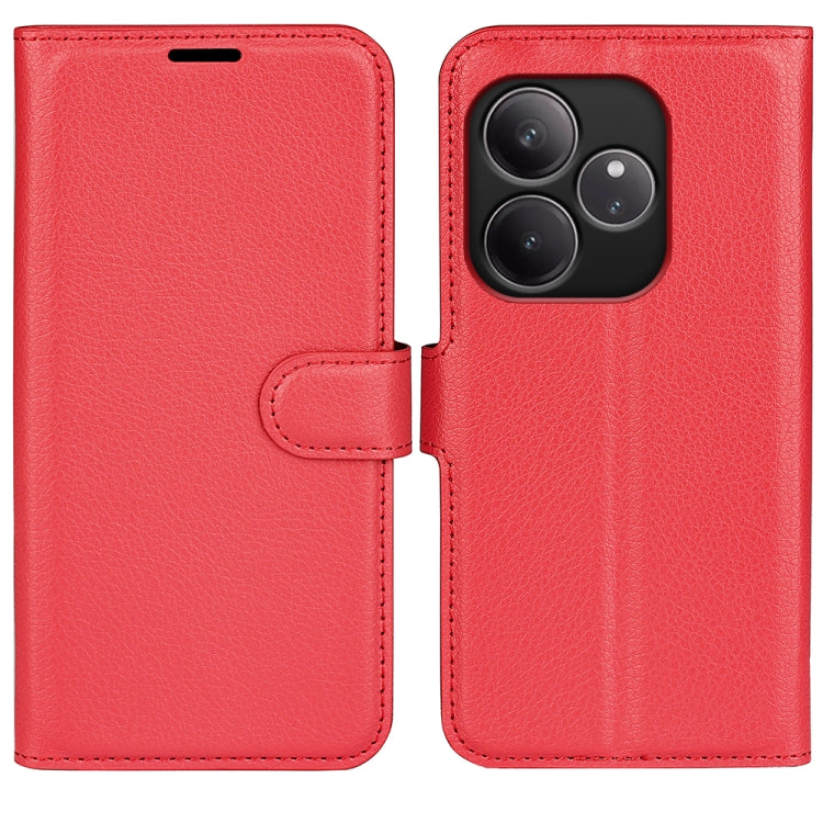 Litchi Texture Horizontal Flip Leather Phone Case with Holder, For Realme 13+ 5G, For Realme 13 Pro 5G, For Realme GT 6 5G, For Realme C85 5G / 15x 5G, For Realme 15 5G / 15 Pro 5G
