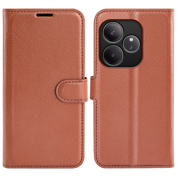 Litchi Texture Horizontal Flip Leather Phone Case with Holder, For Realme 13+ 5G, For Realme 13 Pro 5G, For Realme GT 6 5G, For Realme C85 5G / 15x 5G, For Realme 15 5G / 15 Pro 5G