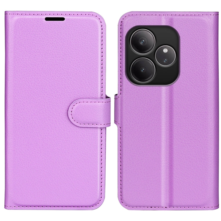 Litchi Texture Horizontal Flip Leather Phone Case with Holder, For Realme 13+ 5G, For Realme 13 Pro 5G, For Realme GT 6 5G, For Realme C85 5G / 15x 5G, For Realme 15 5G / 15 Pro 5G