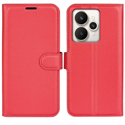Litchi Texture Horizontal Flip Leather Phone Case with Holder, For Realme 13+ 5G, For Realme 13 Pro 5G, For Realme GT 6 5G, For Realme C85 5G / 15x 5G, For Realme 15 5G / 15 Pro 5G