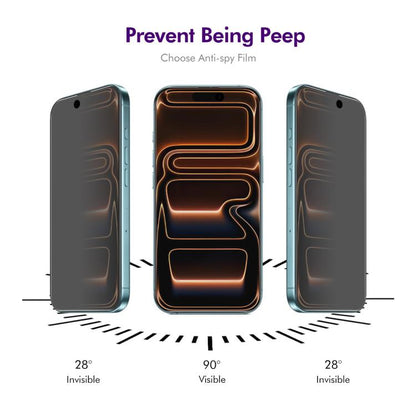 2pcs ENKAY Hat-Prince 28 Degree Anti-peeping Privacy Tempered Glass Film, For iPhone 18 Pro, For iPhone 18 Pro Max, For iPhone 17 Pro Max, For iPhone 17 Pro, For iPhone 17, For iPhone Air, For iPhone 16 Pro Max, For iPhone 16 Pro, For iPhone 16 Plus   ...