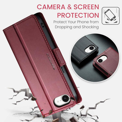 CaseMe 023 Butterfly Buckle Litchi Texture RFID Anti-theft Leather Phone Case, For iPhone 17e / 16e, For iPhone 17 Pro Max, For iPhone 17 Pro, For iPhone 17, For iPhone Air, For iPhone 16 Pro Max, For iPhone 16 Pro, For iPhone 16 Plus, For iPhone 16