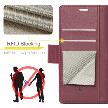 CaseMe 023 Butterfly Buckle Litchi Texture RFID Anti-theft Leather Phone Case, For iPhone 17e / 16e, For iPhone 17 Pro Max, For iPhone 17 Pro, For iPhone 17, For iPhone Air, For iPhone 16 Pro Max, For iPhone 16 Pro, For iPhone 16 Plus, For iPhone 16