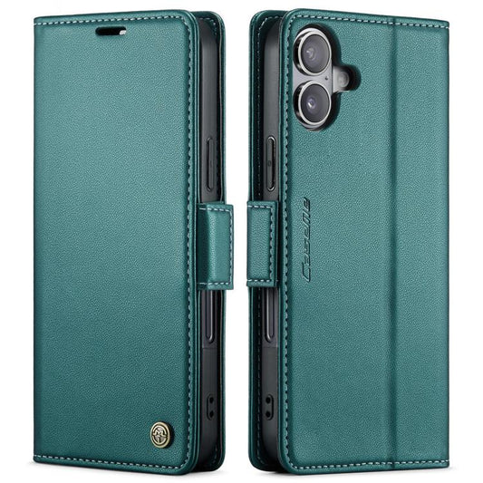CaseMe 023 Butterfly Buckle Litchi Texture RFID Anti-theft Leather Phone Case, For iPhone Duo, For iPhone 17, For iPhone Air, For iPhone 16 Pro Max, For iPhone 16 Pro, For iPhone 16 Plus, For iPhone 16, For iPhone 18 Pro / 17 Pro                       ...