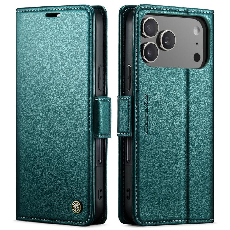 CaseMe 023 Butterfly Buckle Litchi Texture RFID Anti-theft Leather Phone Case, For iPhone 17e / 16e, For iPhone 17 Pro Max, For iPhone 17 Pro, For iPhone 17, For iPhone Air, For iPhone 16 Pro Max, For iPhone 16 Pro, For iPhone 16 Plus, For iPhone 16