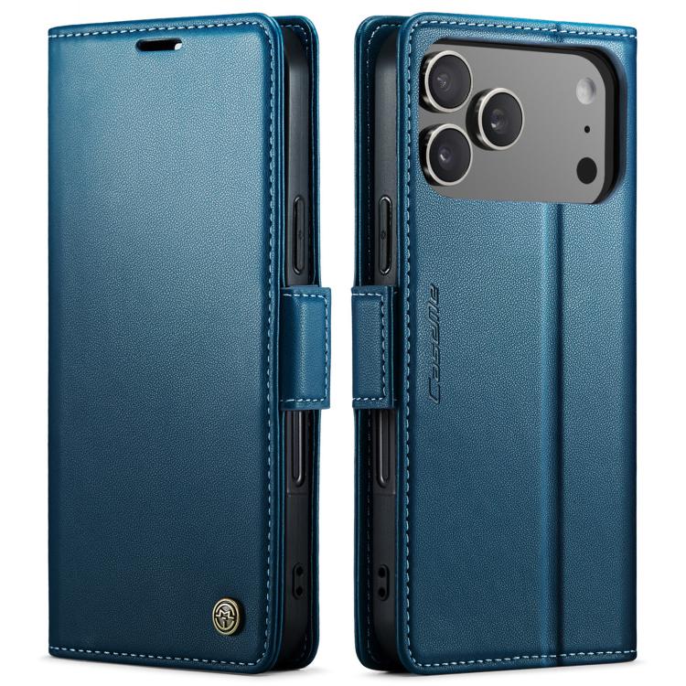 CaseMe 023 Butterfly Buckle Litchi Texture RFID Anti-theft Leather Phone Case, For iPhone 17e / 16e, For iPhone 17 Pro Max, For iPhone 17 Pro, For iPhone 17, For iPhone Air, For iPhone 16 Pro Max, For iPhone 16 Pro, For iPhone 16 Plus, For iPhone 16