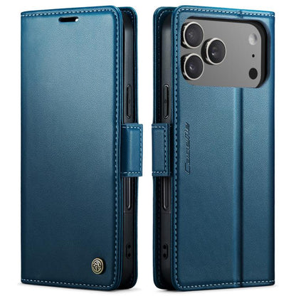 CaseMe 023 Butterfly Buckle Litchi Texture RFID Anti-theft Leather Phone Case, For iPhone 17e / 16e, For iPhone 17 Pro Max, For iPhone 17 Pro, For iPhone 17, For iPhone Air, For iPhone 16 Pro Max, For iPhone 16 Pro, For iPhone 16 Plus, For iPhone 16