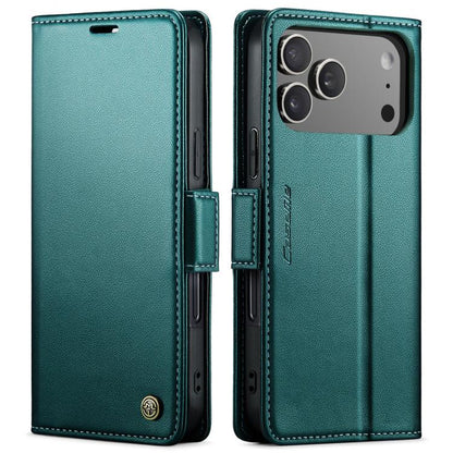 CaseMe 023 Butterfly Buckle Litchi Texture RFID Anti-theft Leather Phone Case, For iPhone 17e / 16e, For iPhone 17 Pro Max, For iPhone 17 Pro, For iPhone 17, For iPhone Air, For iPhone 16 Pro Max, For iPhone 16 Pro, For iPhone 16 Plus, For iPhone 16