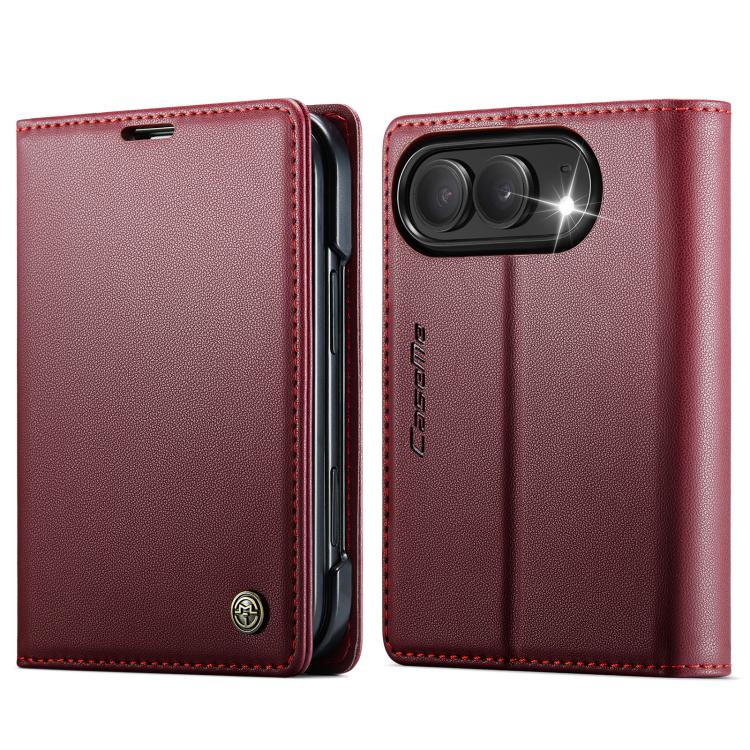 CaseMe 023 Butterfly Buckle Litchi Texture RFID Anti-theft Leather Phone Case, For iPhone Duo, For iPhone 17, For iPhone Air, For iPhone 16 Pro Max, For iPhone 16 Pro, For iPhone 16 Plus, For iPhone 16, For iPhone 18 Pro / 17 Pro                       ...