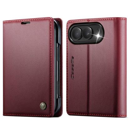 CaseMe 023 Butterfly Buckle Litchi Texture RFID Anti-theft Leather Phone Case, For iPhone Duo, For iPhone 17, For iPhone Air, For iPhone 16 Pro Max, For iPhone 16 Pro, For iPhone 16 Plus, For iPhone 16, For iPhone 18 Pro / 17 Pro                       ...