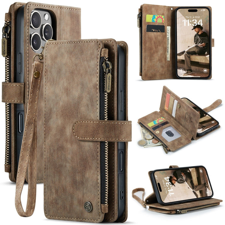 CaseMe C30 Card Slots Zipper Wallet Leather Phone Case, For iPhone Duo, For iPhone 17, For iPhone Air, For iPhone 16 Pro Max, For iPhone 16 Pro, For iPhone 16 Plus, For iPhone 16, For iPhone 18 Pro / 17 Pro, For iPhone 18 Pro Max / 17 Pro Max          ...