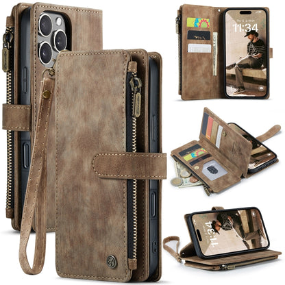 CaseMe C30 Card Slots Zipper Wallet Leather Phone Case, For iPhone Duo, For iPhone 17, For iPhone Air, For iPhone 16 Pro Max, For iPhone 16 Pro, For iPhone 16 Plus, For iPhone 16, For iPhone 18 Pro / 17 Pro, For iPhone 18 Pro Max / 17 Pro Max          ...