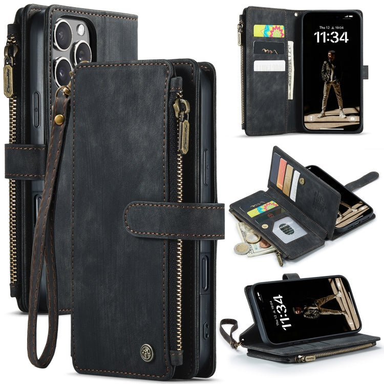 CaseMe C30 Card Slots Zipper Wallet Leather Phone Case, For iPhone Duo, For iPhone 17, For iPhone Air, For iPhone 16 Pro Max, For iPhone 16 Pro, For iPhone 16 Plus, For iPhone 16, For iPhone 18 Pro / 17 Pro, For iPhone 18 Pro Max / 17 Pro Max          ...