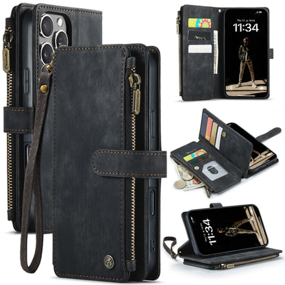 CaseMe C30 Card Slots Zipper Wallet Leather Phone Case, For iPhone Duo, For iPhone 17, For iPhone Air, For iPhone 16 Pro Max, For iPhone 16 Pro, For iPhone 16 Plus, For iPhone 16, For iPhone 18 Pro / 17 Pro, For iPhone 18 Pro Max / 17 Pro Max          ...