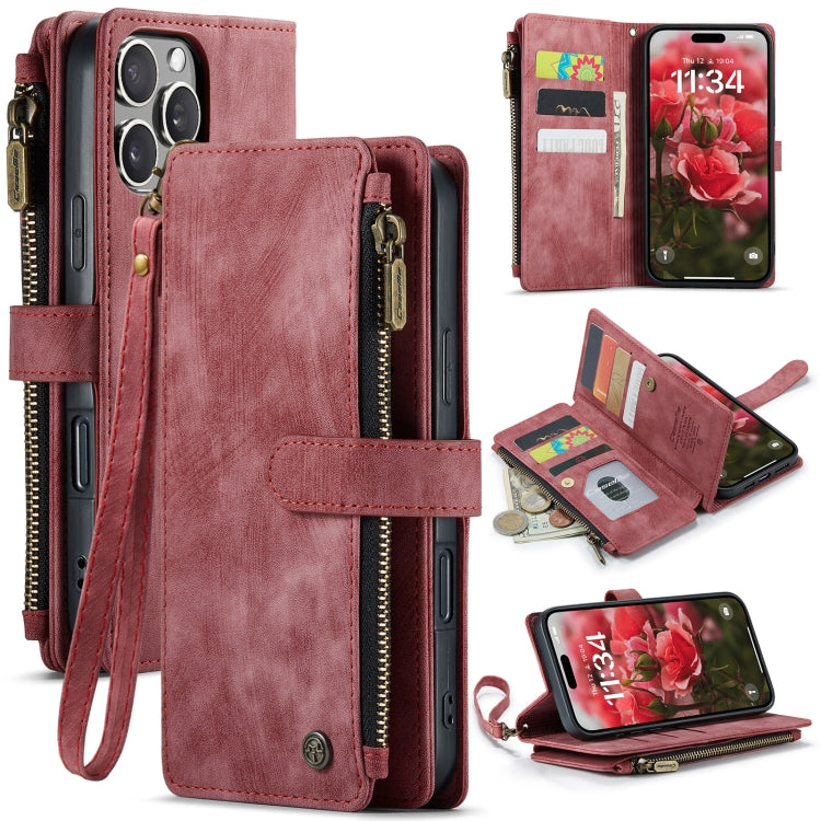 CaseMe C30 Card Slots Zipper Wallet Leather Phone Case, For iPhone Duo, For iPhone 17, For iPhone Air, For iPhone 16 Pro Max, For iPhone 16 Pro, For iPhone 16 Plus, For iPhone 16, For iPhone 18 Pro / 17 Pro, For iPhone 18 Pro Max / 17 Pro Max          ...