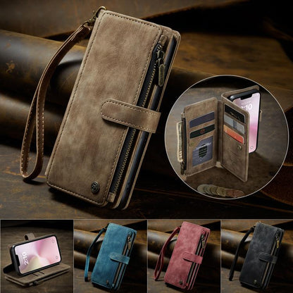 CaseMe C30 Card Slots Zipper Wallet Leather Phone Case, For iPhone 17e / 16e, For iPhone 17 Pro Max, For iPhone 17 Pro, For iPhone 17, For iPhone Air, For iPhone 16 Pro Max, For iPhone 16 Pro, For iPhone 16 Plus, For iPhone 16